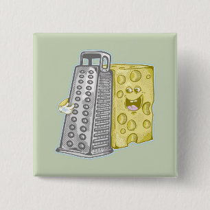 Badge Carré 5 Cm Fromage râpé avec raidiste