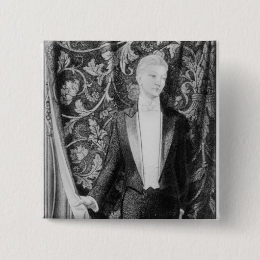 Badge Carré 5 Cm Frontispice 'à l'image de Gray dorien (Devant)