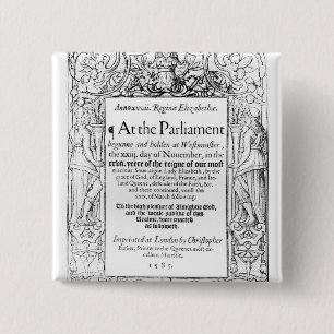 Badge Carré 5 Cm Frontispice à un compte du parlement