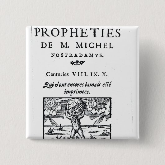 Badge Carré 5 Cm Frontispice 'aux prophéties (Devant)