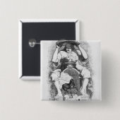 Badge Carré 5 Cm Frontispice aux "voyages de Gulliver" par (Devant & derrière)