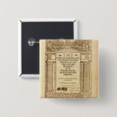 Badge Carré 5 Cm Frontispice 'du livre de Prayer commun (Devant & derrière)