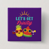 Badge Carré 5 Cm Fruit  (Devant)