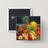 Badge Carré 5 Cm fruit sain (Devant & derrière)
