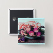 BADGE CARRÉ 5 CM FRUITS DE SAISON 2 (Devant & derrière)