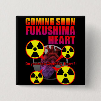 Badge Carré 5 Cm Fukushima heart