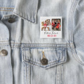 Badge Carré 5 Cm Fun Friendship Customisée Photo (En situation)