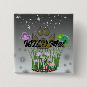 Badge Carré 5 Cm Fun Wild me