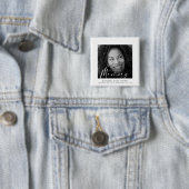 Badge Carré 5 Cm Funérailles de photos commémoratives modernes (En situation)