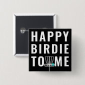 Badge Carré 5 Cm Funny Disc Golf Birthday Birdie Gift (Devant & derrière)