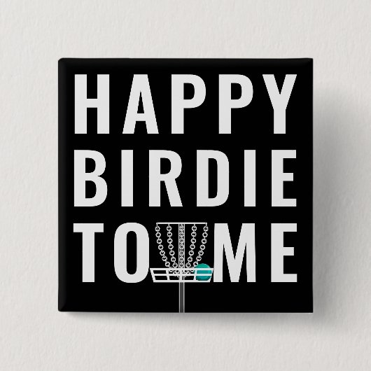 Badge Carré 5 Cm Funny Disc Golf Birthday Birdie Gift (Devant)