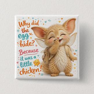 Badge Carré 5 Cm Funny Egg Dad Joke