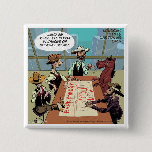 Badge Carré 5 Cm Funny Horse Bank Rober