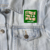 Badge Carré 5 Cm Funny St patrick jour (En situation)