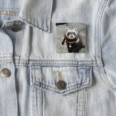 Badge Carré 5 Cm Furet (En situation)