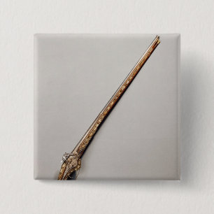 Badge Carré 5 Cm Fusil de canon d'étincelle