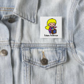 Badge Carré 5 Cm Futur fille Politicienne / Intervenant (En situation)