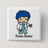 Badge Carré 5 Cm Futur médecin (Devant)