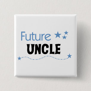 Badge Carré 5 Cm Futur oncle T-shirts et cadeaux