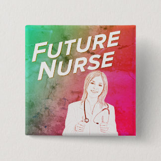 Badge Carré 5 Cm Future infirmière