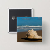 Badge Carré 5 Cm Future plage (Devant & derrière)