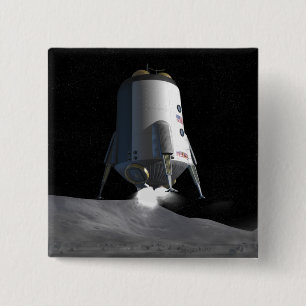 Badge Carré 5 Cm Futures missions 12 d'exploration d'espace