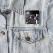 Badge Carré 5 Cm Futures missions d'exploration spatiale 11 (En situation)