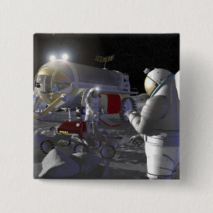 Badge Carré 5 Cm Futures missions d'exploration spatiale 11