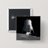 Badge Carré 5 Cm Futures missions d'exploration spatiale 12 (Devant & derrière)
