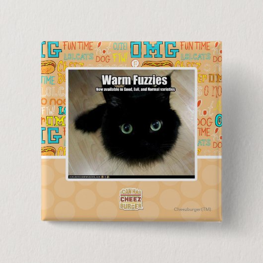 Badge Carré 5 Cm Fuzzies chaud (Devant)