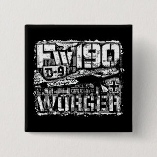 Badge Carré 5 Cm Fw 190 Bouton D-9