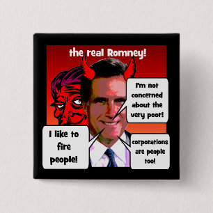 Badge Carré 5 Cm Gaffes de Mitt Romney