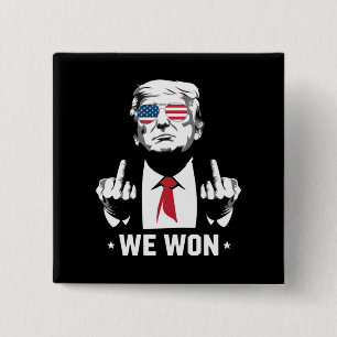 Badge Carré 5 Cm Gagnant Trump Nous avons gagné Jour d'inauguration