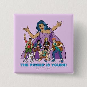 Badge Carré 5 Cm Gaia and the Planeteers Graphic
