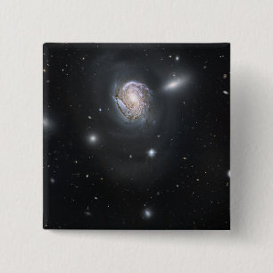 Badge Carré 5 Cm Galaxie en spirale NGC 4911