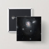 Badge Carré 5 Cm Galaxie spirale NGC 4911 (Devant & derrière)