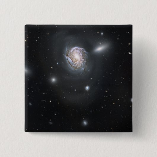 Badge Carré 5 Cm Galaxie spirale NGC 4911 (Devant)