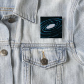 Badge Carré 5 Cm Galaxies actives (En situation)