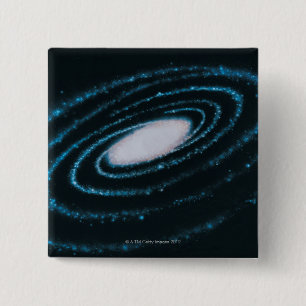 Badge Carré 5 Cm Galaxies actives