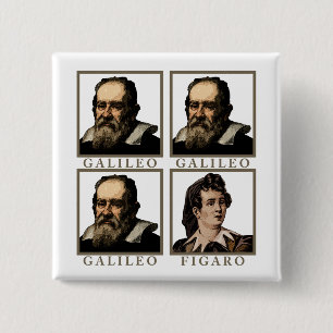 Badge Carré 5 Cm Galileo Figaro