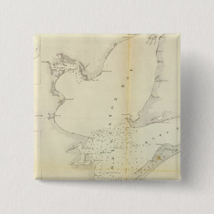 Badge Carré 5 Cm Galveston Bay, Texas