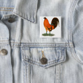 Badge Carré 5 Cm Gamecock Ginger (En situation)