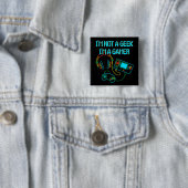 Badge Carré 5 Cm Gamer Retro Neon (En situation)