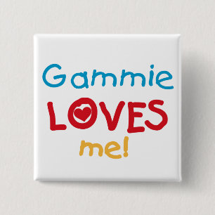 Badge Carré 5 Cm Gammie aime mes t-shirts et cadeaux