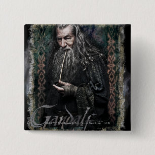 Badge Carré 5 Cm Gandalf avec le nom