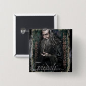 Badge Carré 5 Cm Gandalf Avec nom (Devant & derrière)