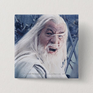 Badge Carré 5 Cm GANDALF™ dans la bataille
