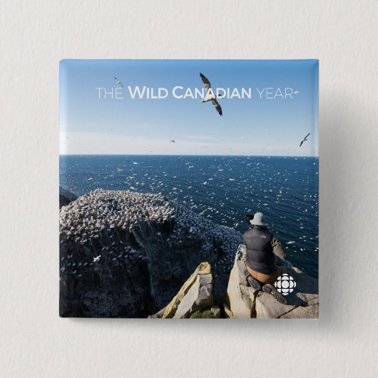 Badge Carré 5 Cm Gannets du Nord (Devant)