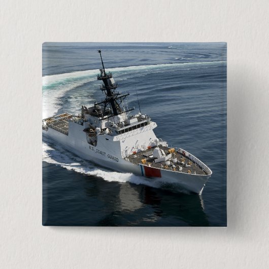 Badge Carré 5 Cm Garde côtière américaine Cutter Waesche 2 (Devant)