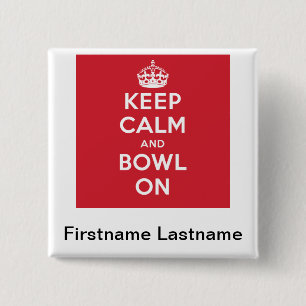 Badge Carré 5 Cm "Gardez" le bouton personnalisé calme